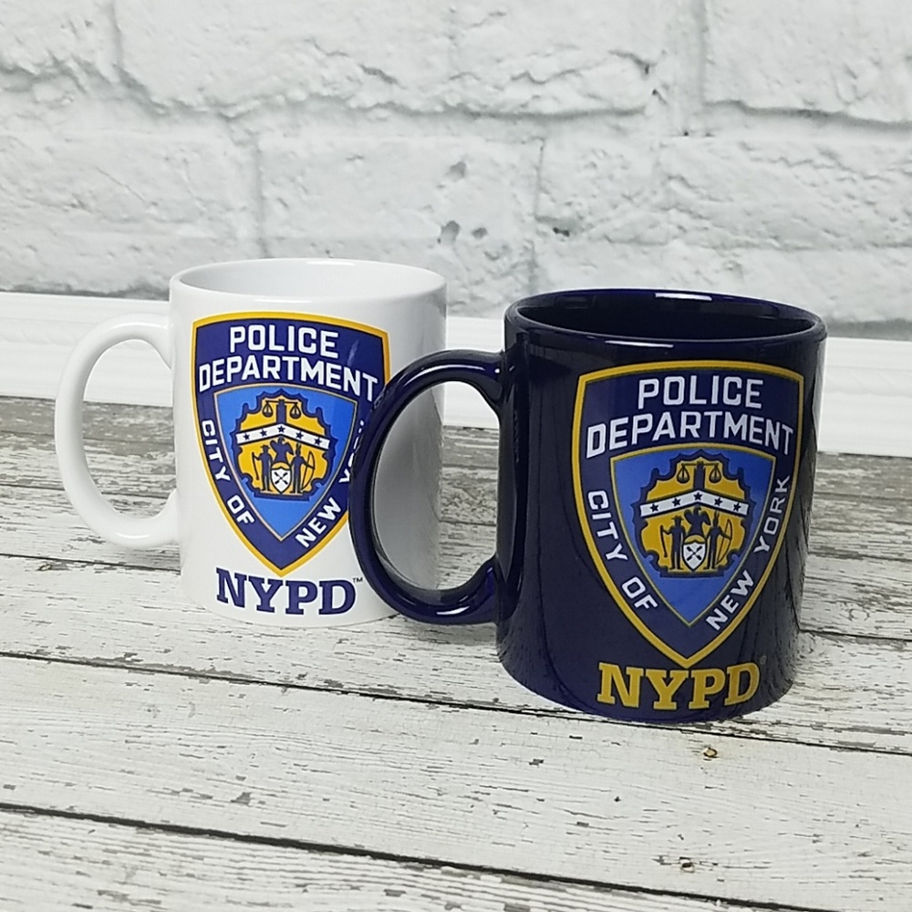 Set of 2 NYPD shield coffee mugs